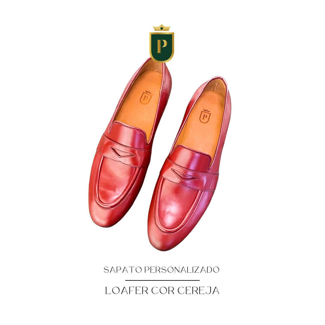 PROJETO DESENVOLVIMENTO/PERSONALIZAÇÃO PENNY LOAFER COR CEREJA