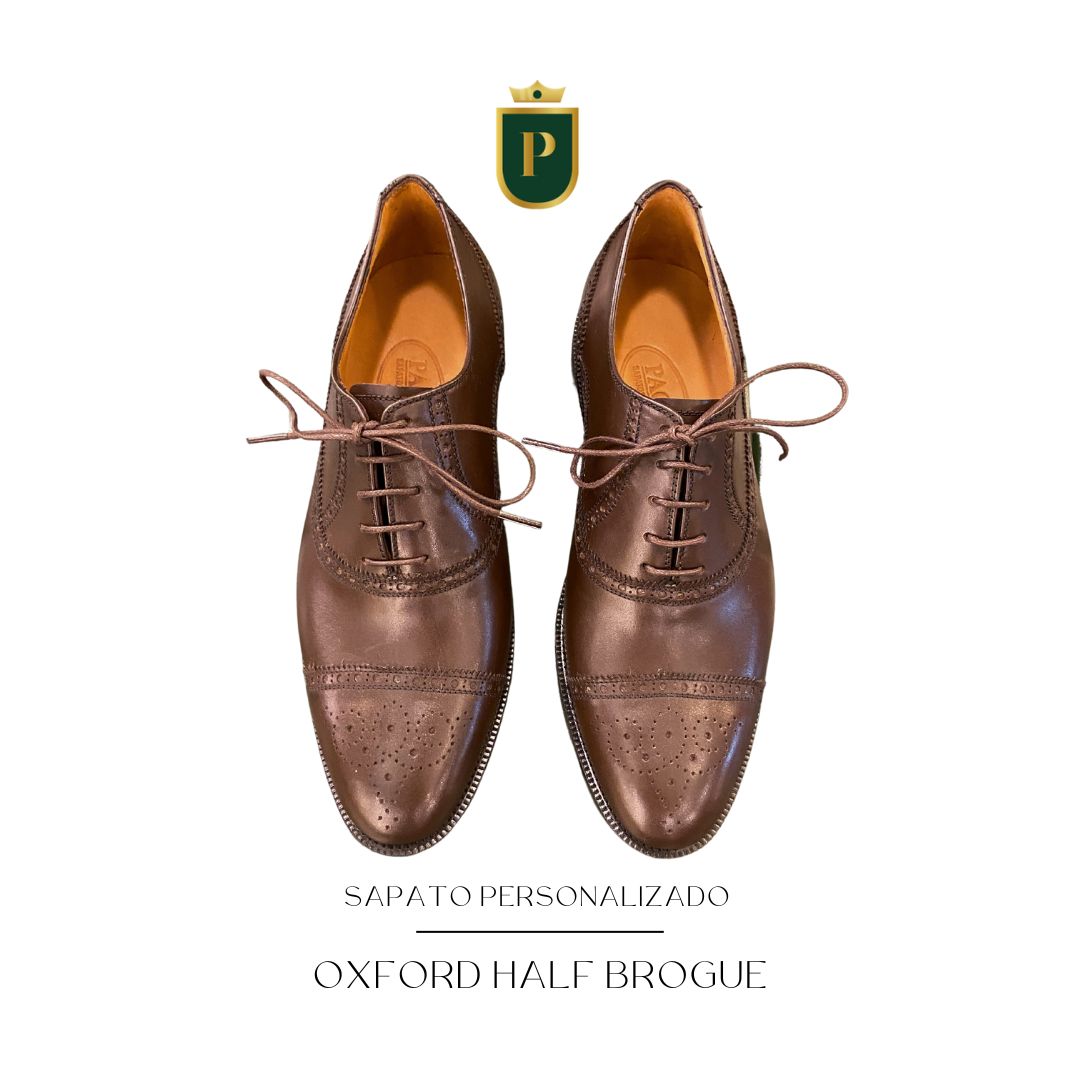 SAPATO PERSONALIZADO - OXFORD HALF BROGUE