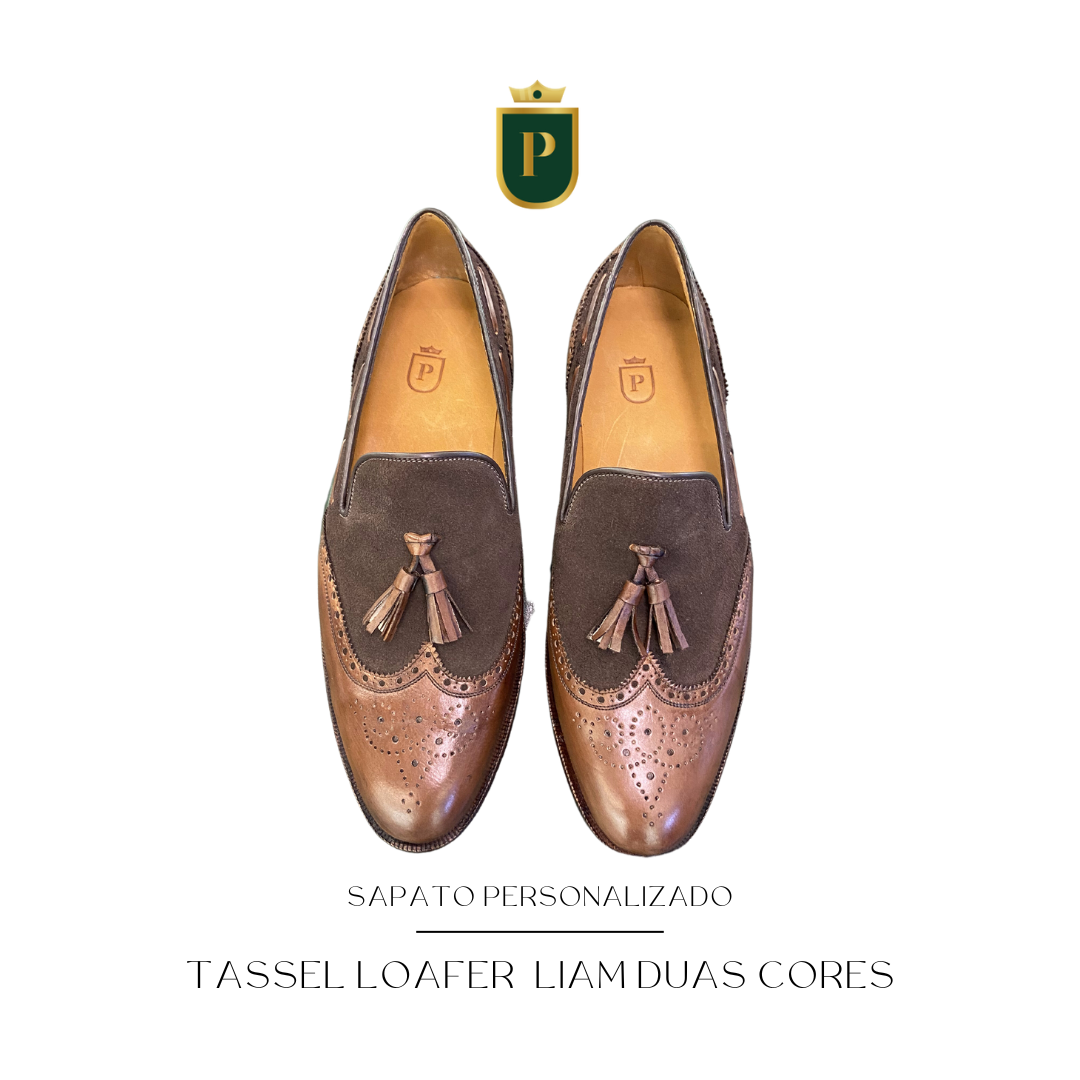 SAPATO PERSONALIZADO | TASSEL LOAFER LIAM DUAS CORES