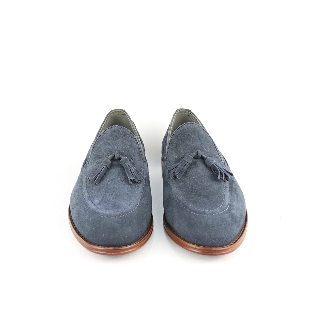 Tassel Loafer Windsor - em Camurça cor Azul Marinho