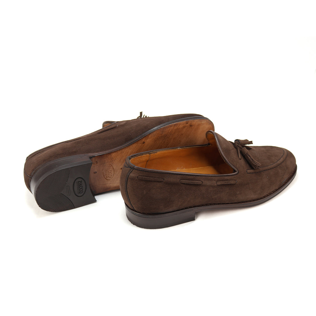 Tassel Loafer Windsor em camurça marrom café
