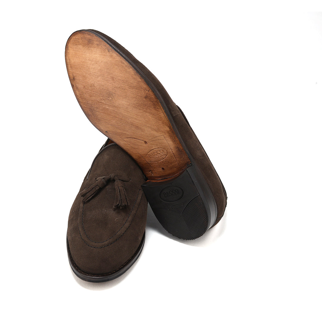 Tassel Loafer Windsor em camurça marrom café