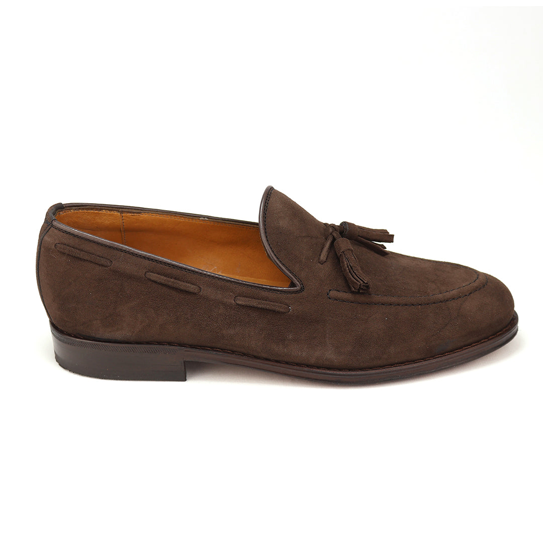Tassel Loafer Windsor em camurça marrom café