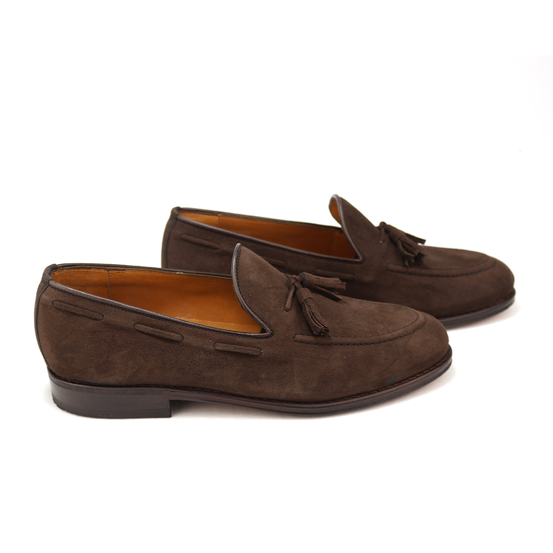 Tassel Loafer Windsor em camurça marrom café