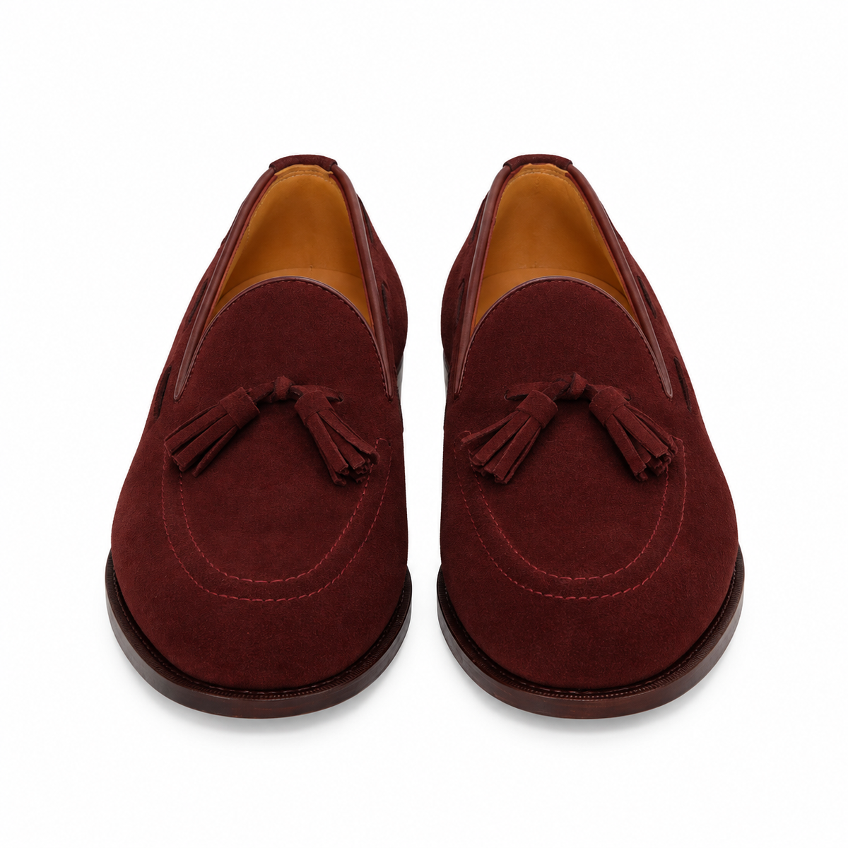 Tassel Loafer Windsor em camurça suede - cor Marsalla