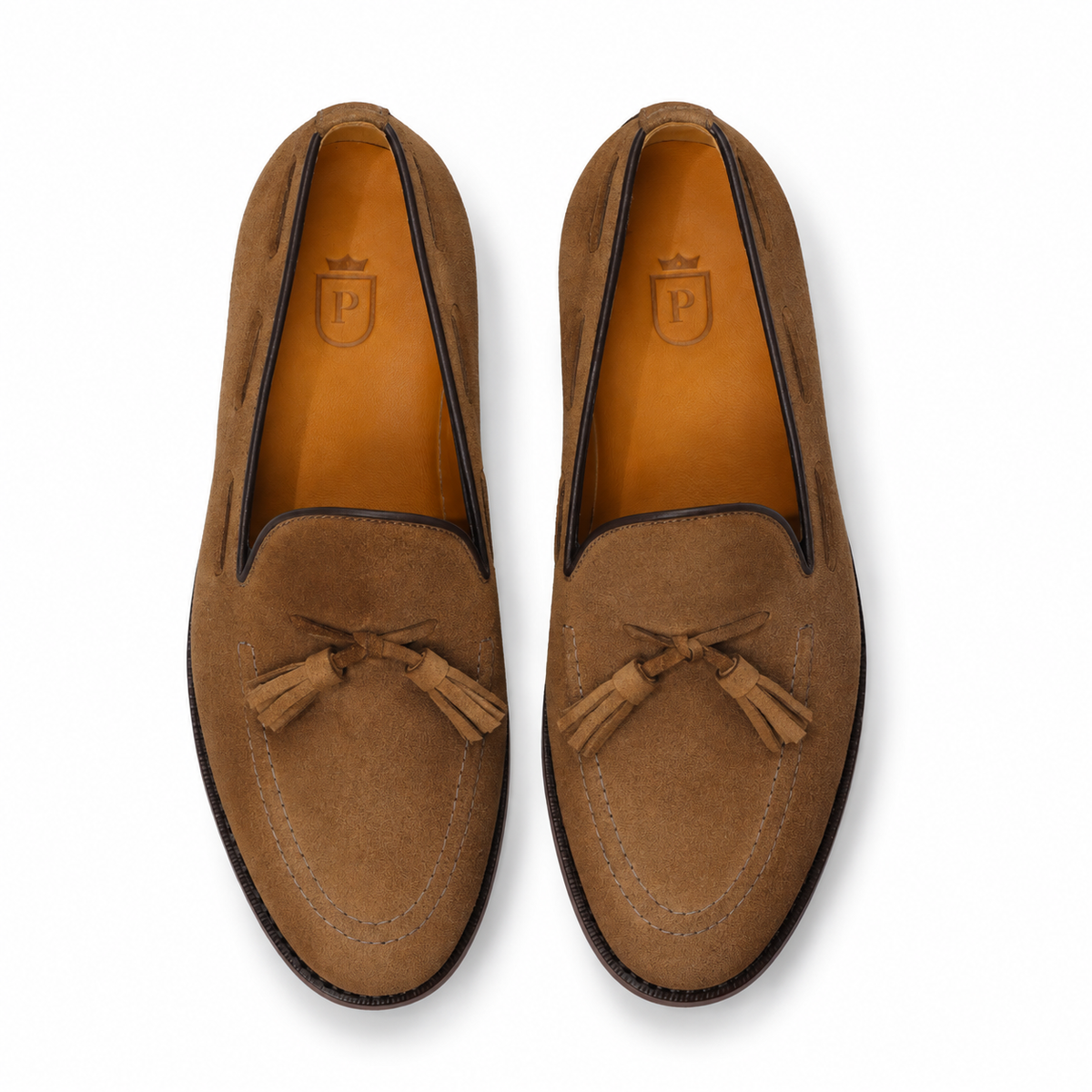 Tassel Loafer Windsor em camurça suede - cor Pecan