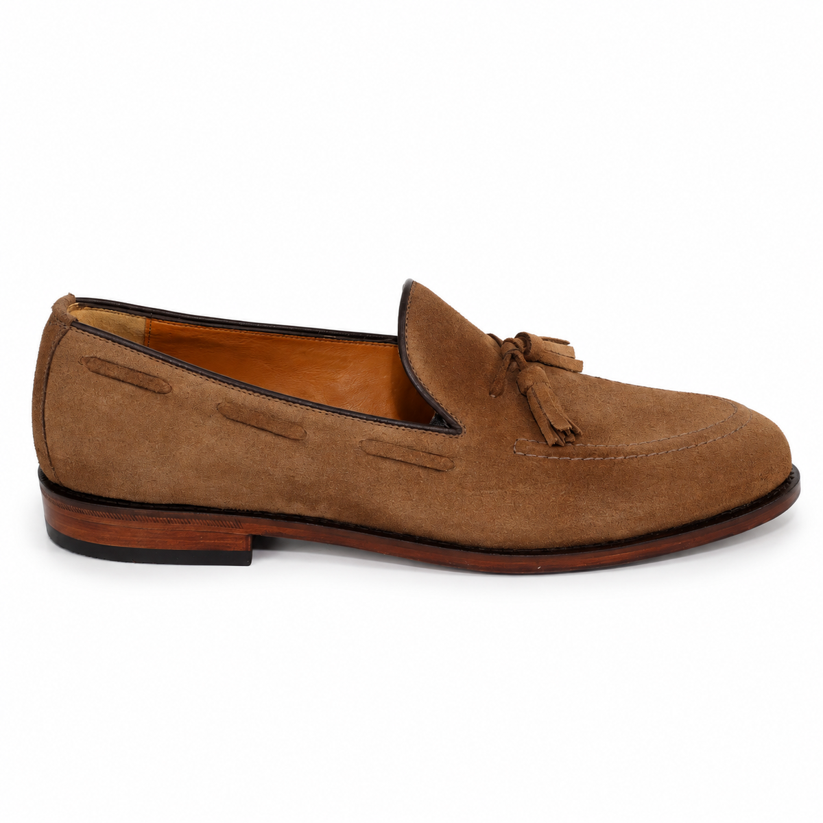 Tassel Loafer Windsor em camurça suede - cor Pecan
