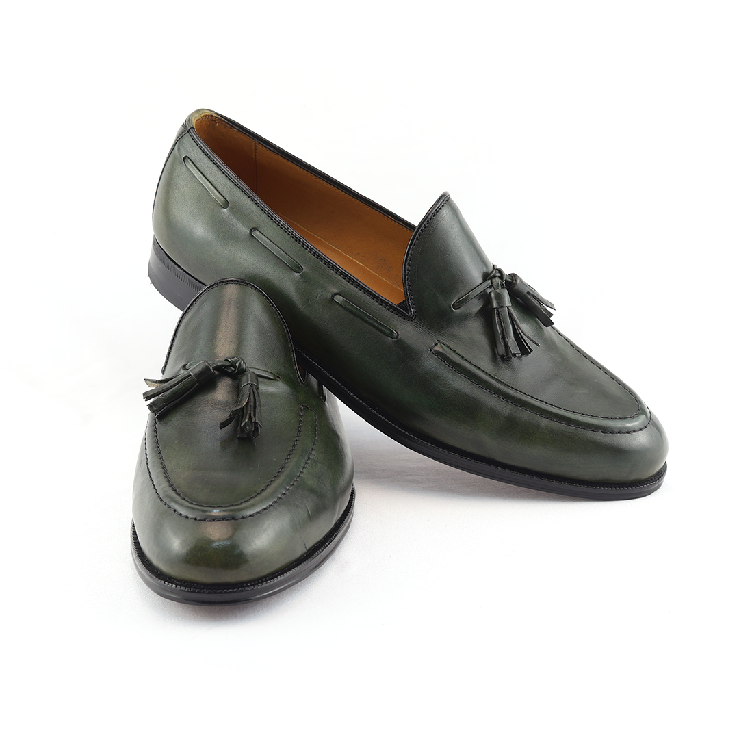 Tassel Loafer Clássico Windsor cor artesanal Verde Musgo