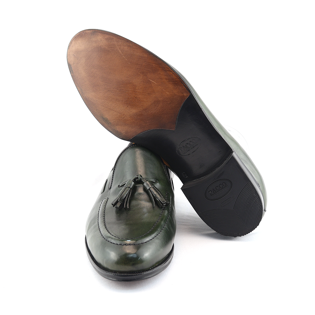 Tassel Loafer Clássico Windsor cor artesanal Verde Musgo