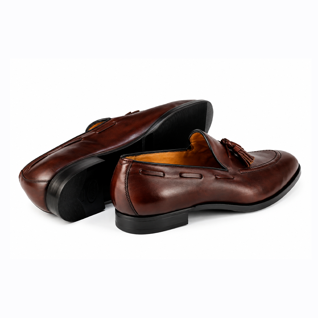 ÚLTIMO PAR TAMANHO 46 – Tassel Loafer Windsor cor Artesanal Vinho