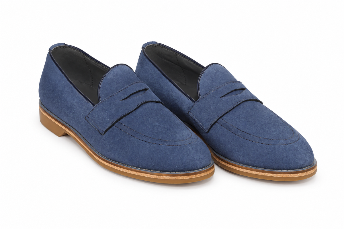 Loafer Walker Verão Camurça - cor Azul Claro