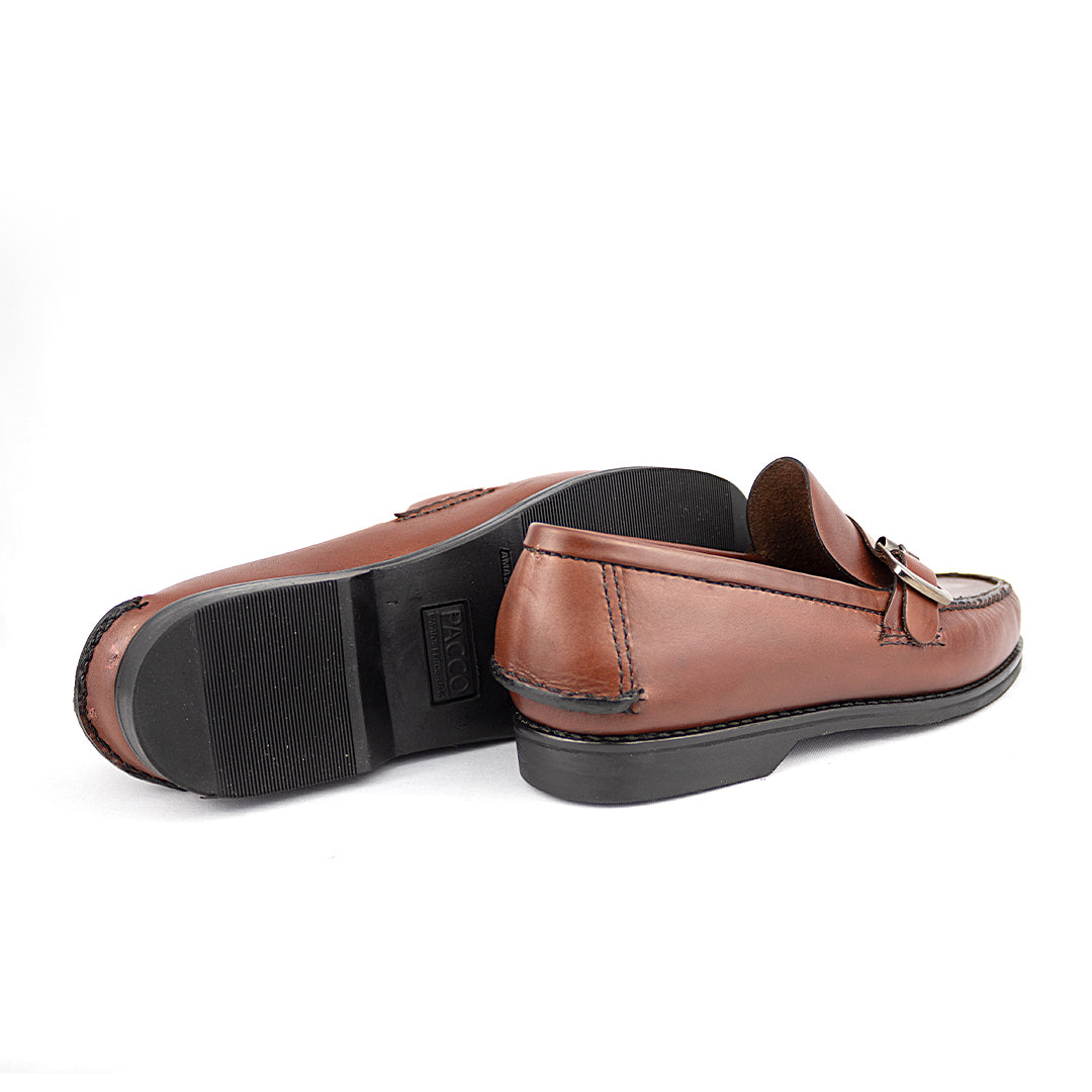 Mocassim Argentino Juan - Solado de Borracha cor Pinhão