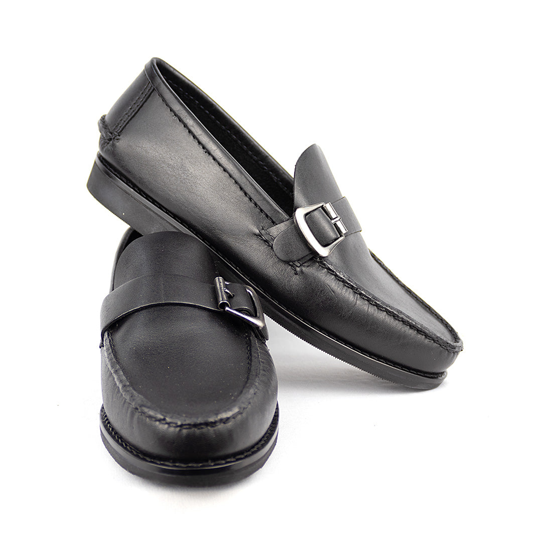Mocassim Argentino Juan -  Solado de Borracha cor Preto