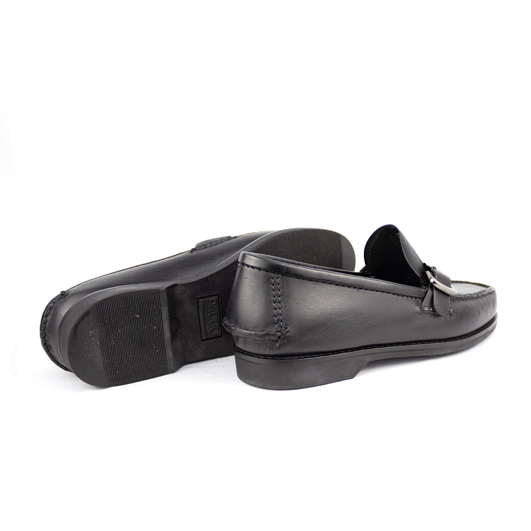 Mocassim Argentino Juan -  Solado de Borracha cor Preto