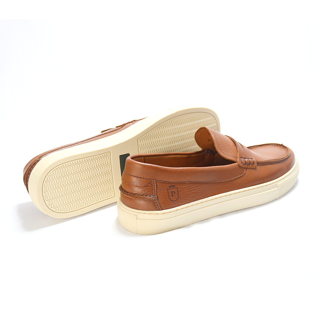 Slip-On Mobi - Couro Floater Macio cor Conhaque