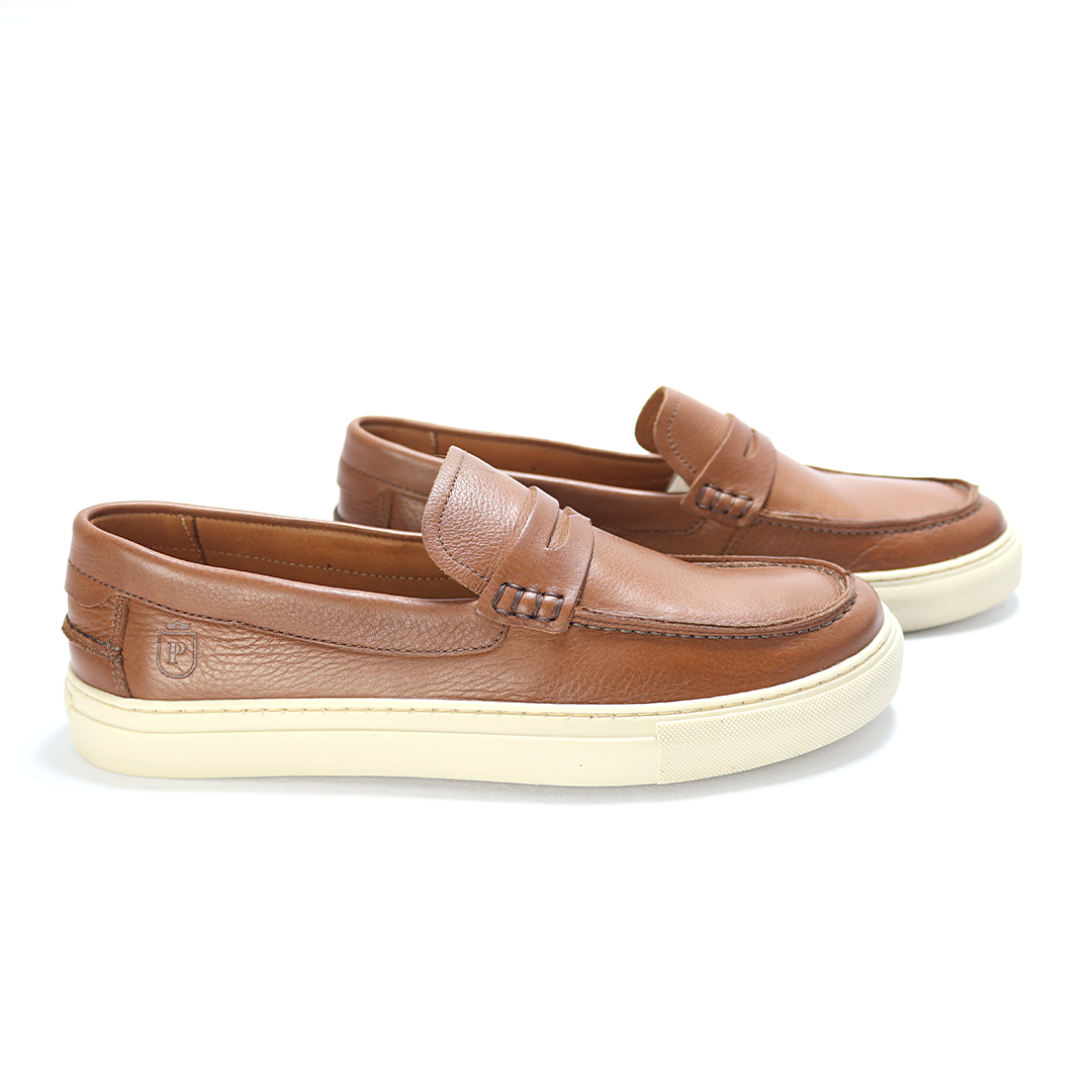 Slip-On Mobi - Couro Floater Macio cor Conhaque