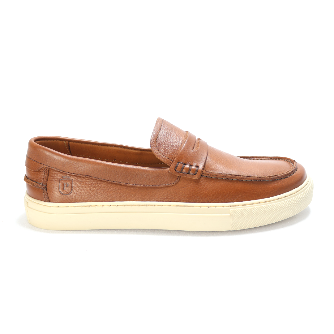 Slip-On Mobi - Couro Floater Macio cor Conhaque