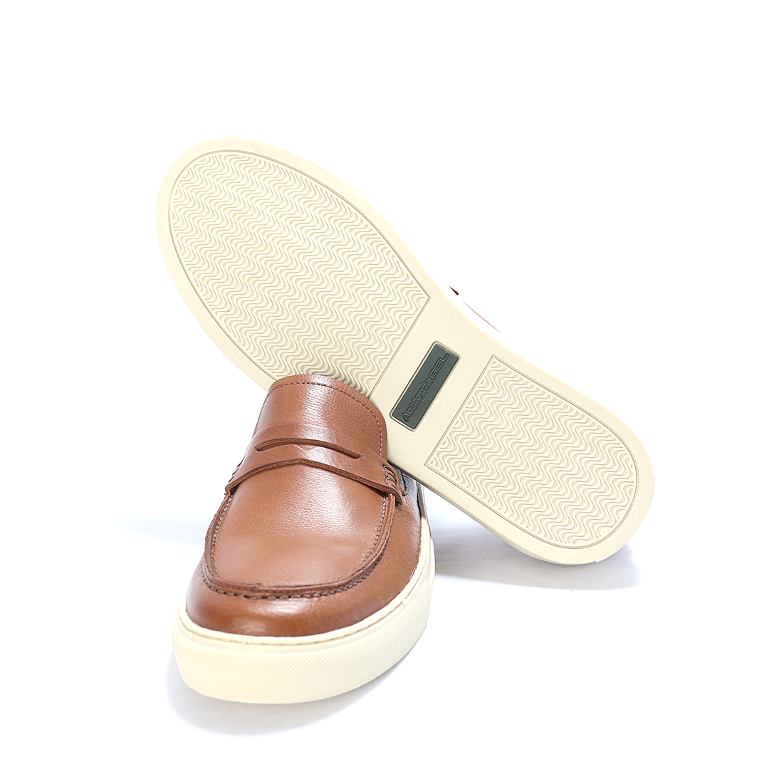 Slip-On Mobi - Couro Floater Macio cor Conhaque