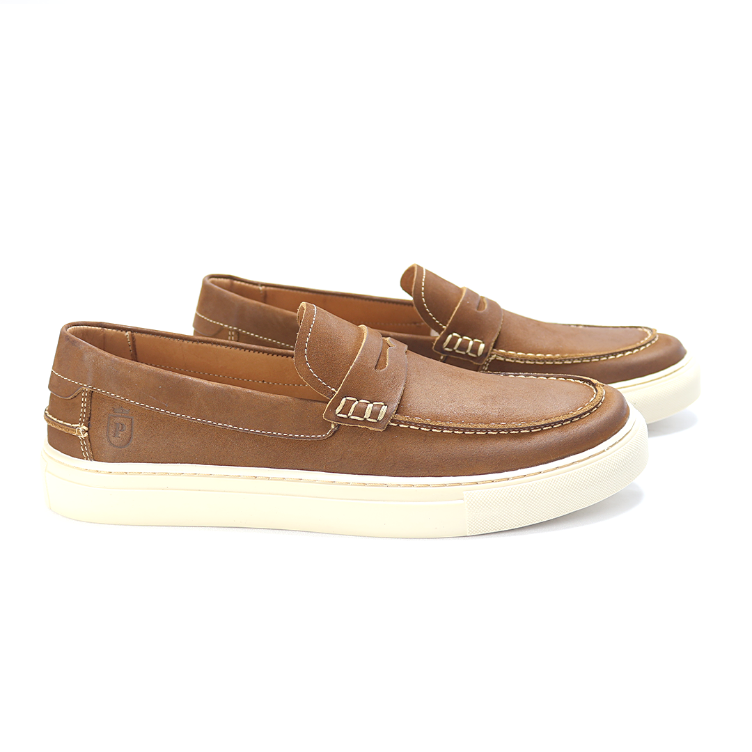 Slip-On Mobi - Couro Vintage cor Conhaque