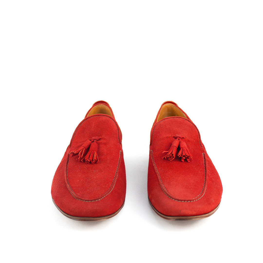 Tassel Loafer Martino - Camurça cor Vermelho