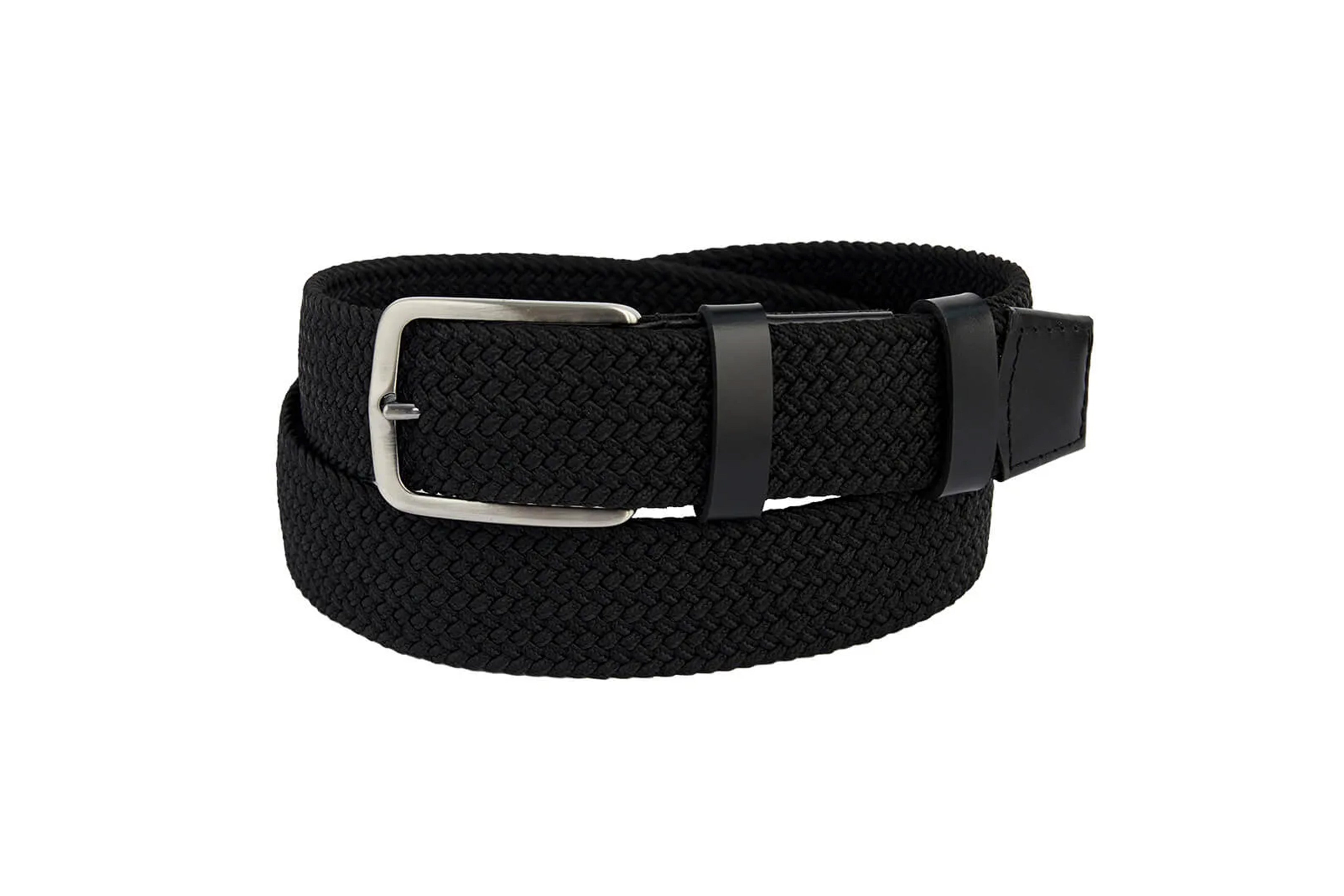 Turim Sports Belt - Braided with Italian Elastic, Black