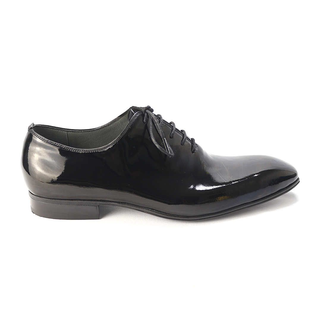 Oxford Wholecut Hector - couro envernizado cor preto