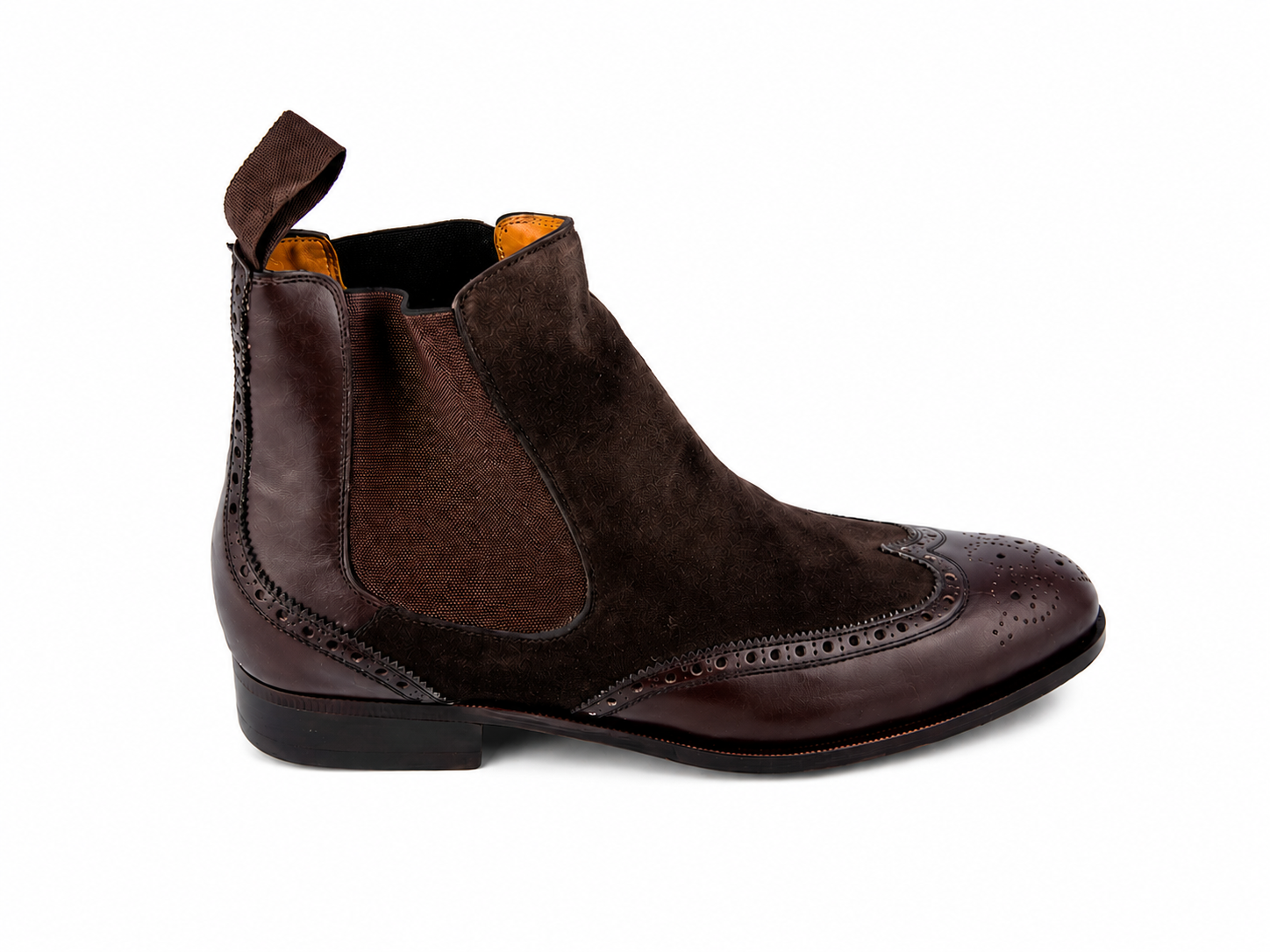 ÚLTIMO PAR TAMANHO 40 Bota Chelsea Brogue - cor marrom café