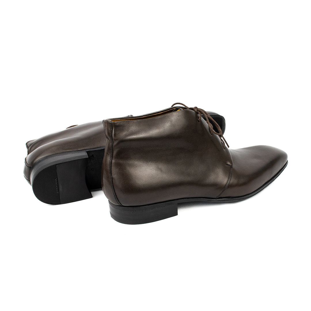 Bota Chukka Liverpool bico italiano cor marrom café