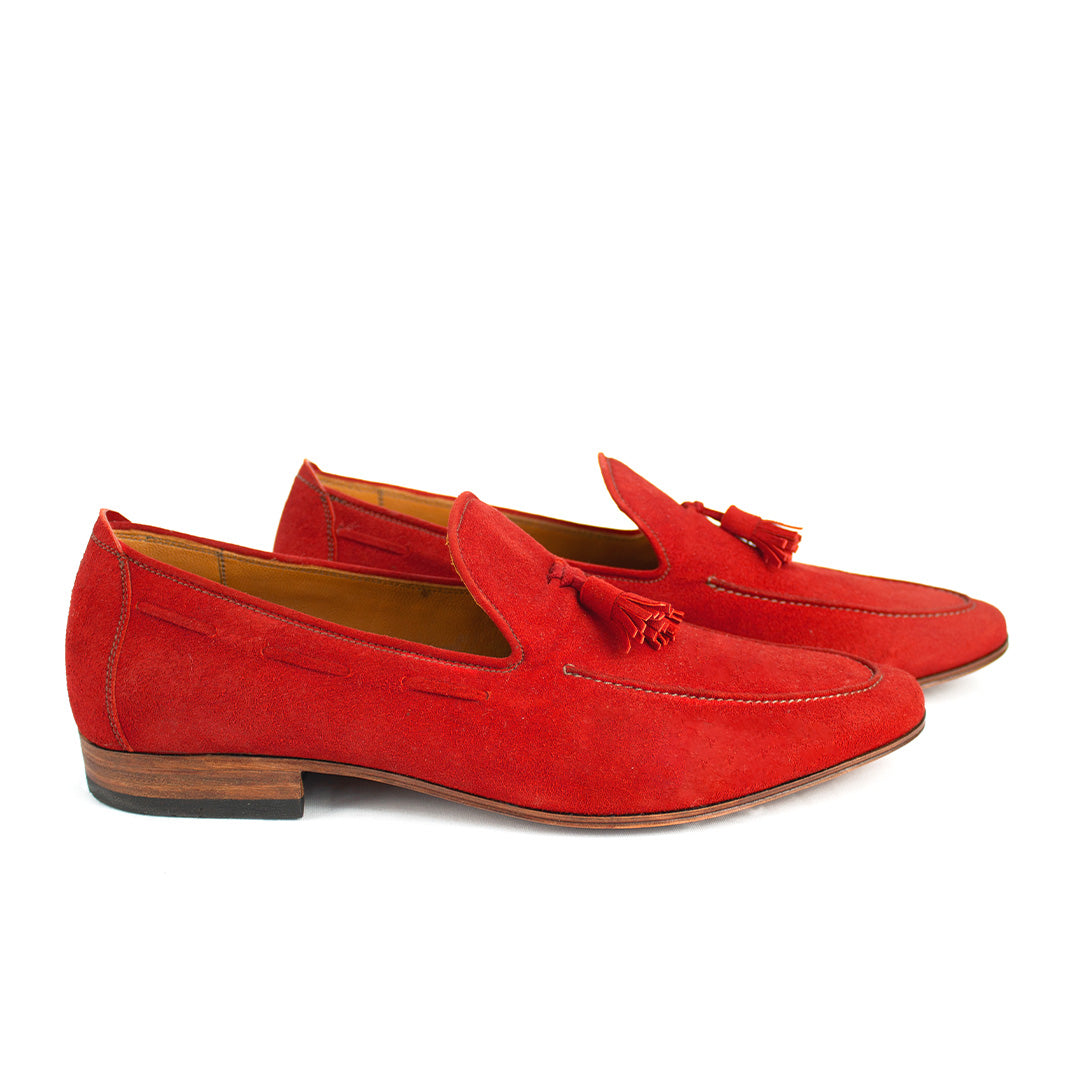 Tassel Loafer Martino - Camurça cor Vermelho