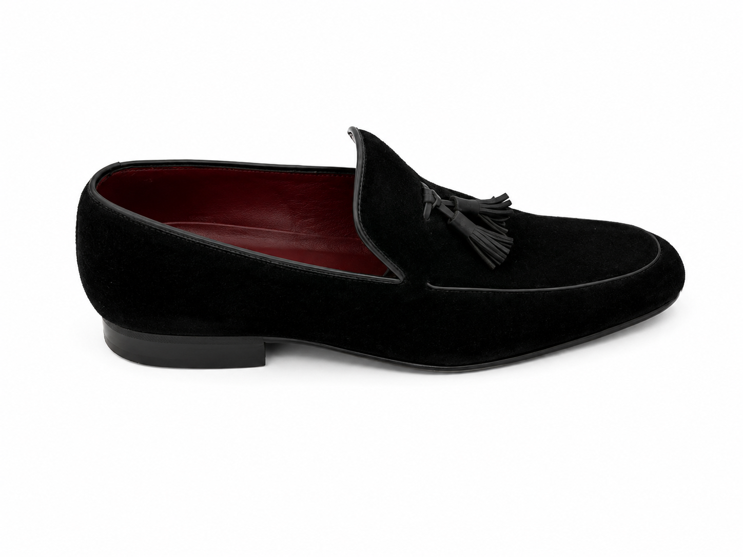 ÚLTIMO PAR TAMANHO 40 Tassel Loafer em camurça - cor preta