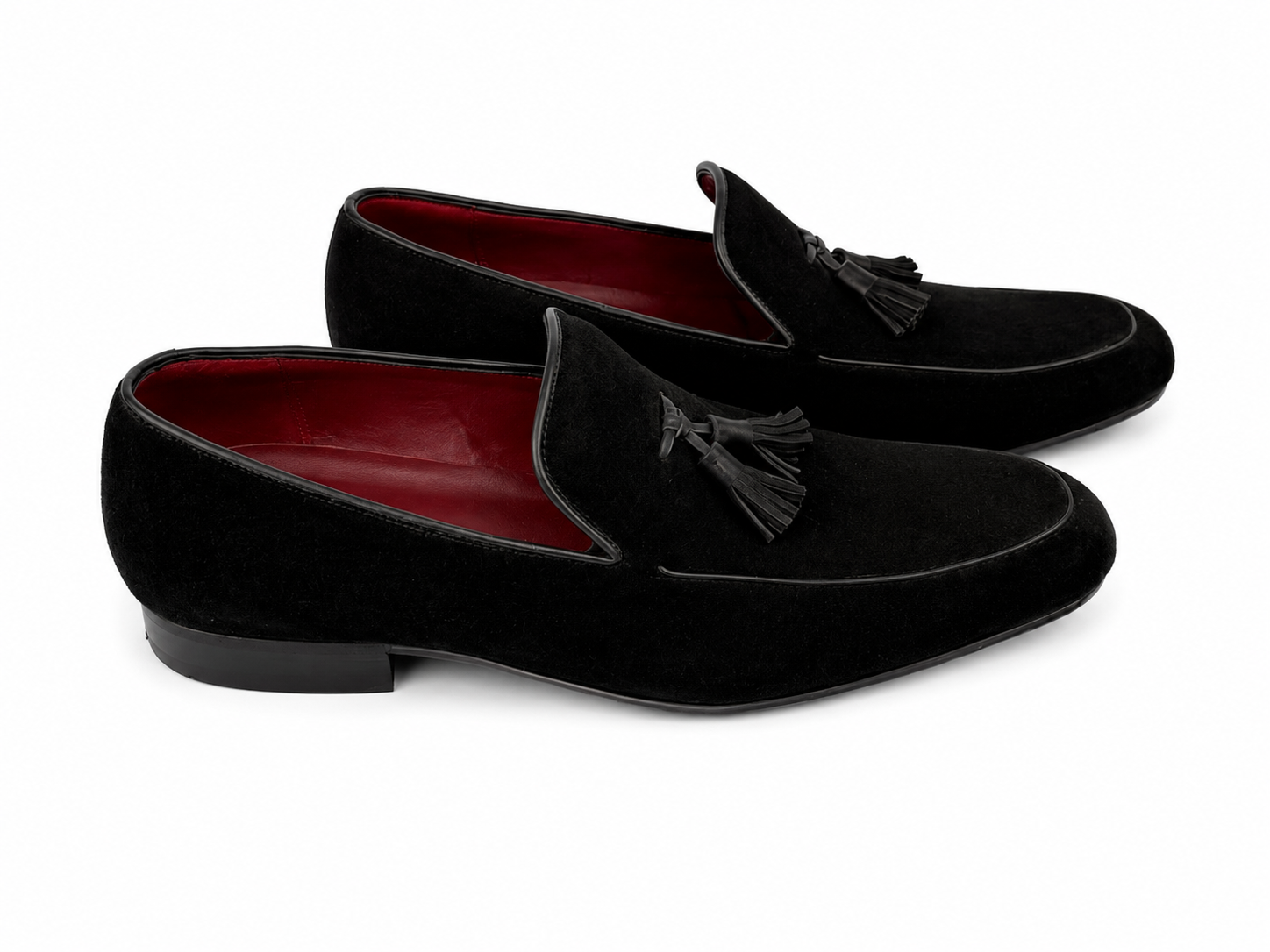 ÚLTIMO PAR TAMANHO 40 Tassel Loafer em camurça - cor preta