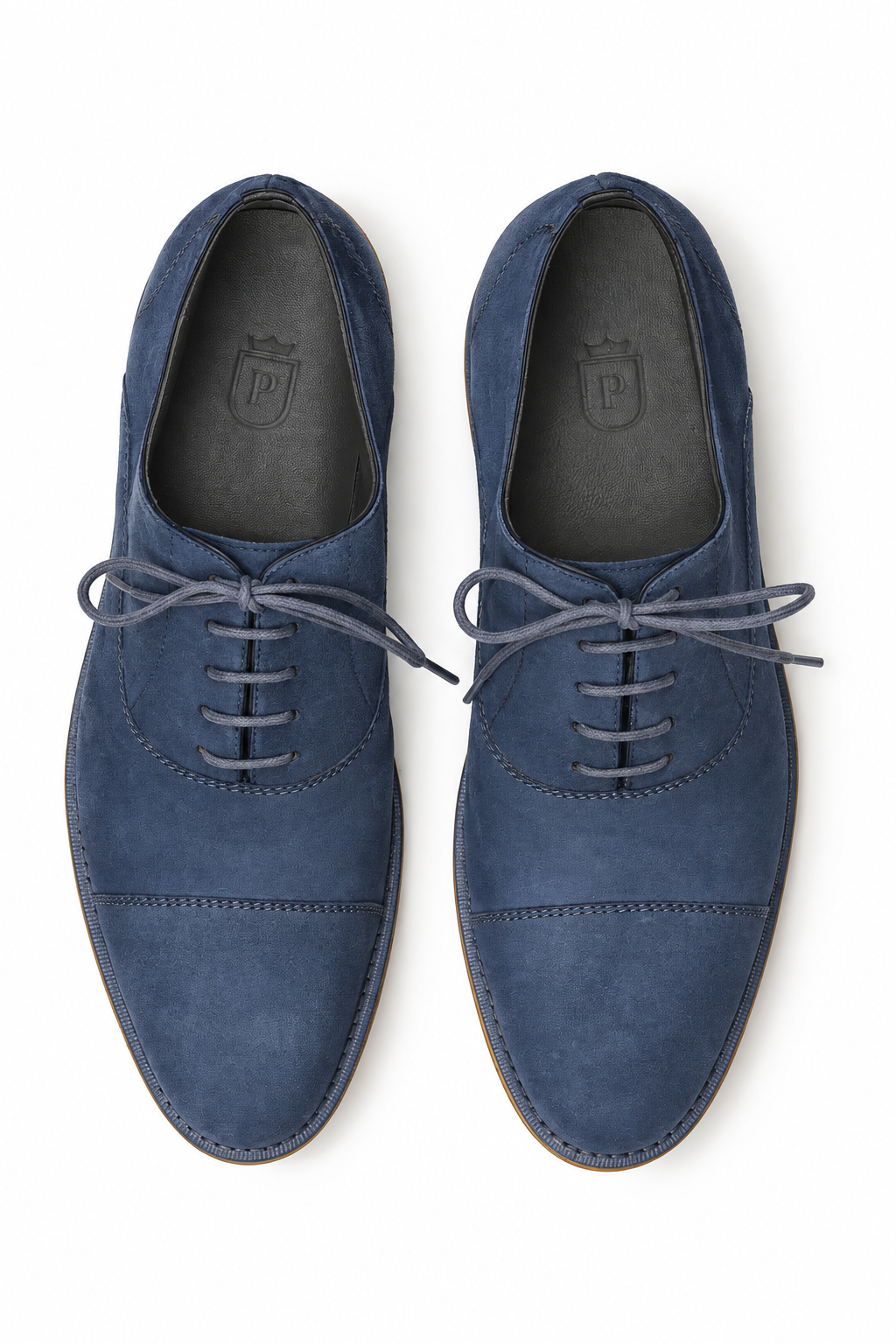 Oxford Cap Toe Summer Casual em Camurça - cor Azul Claro