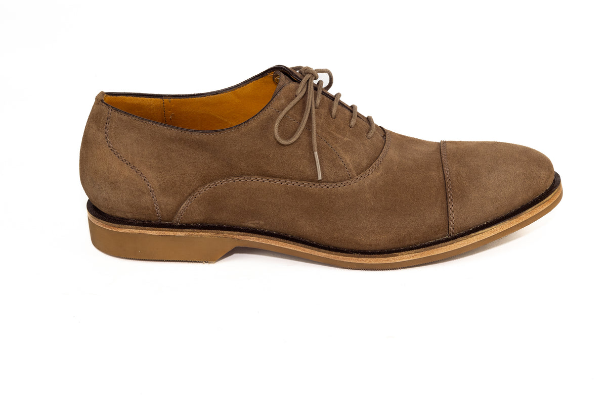 Oxford Cap Toe Casual Summer Camurça Suede - cor Pecan