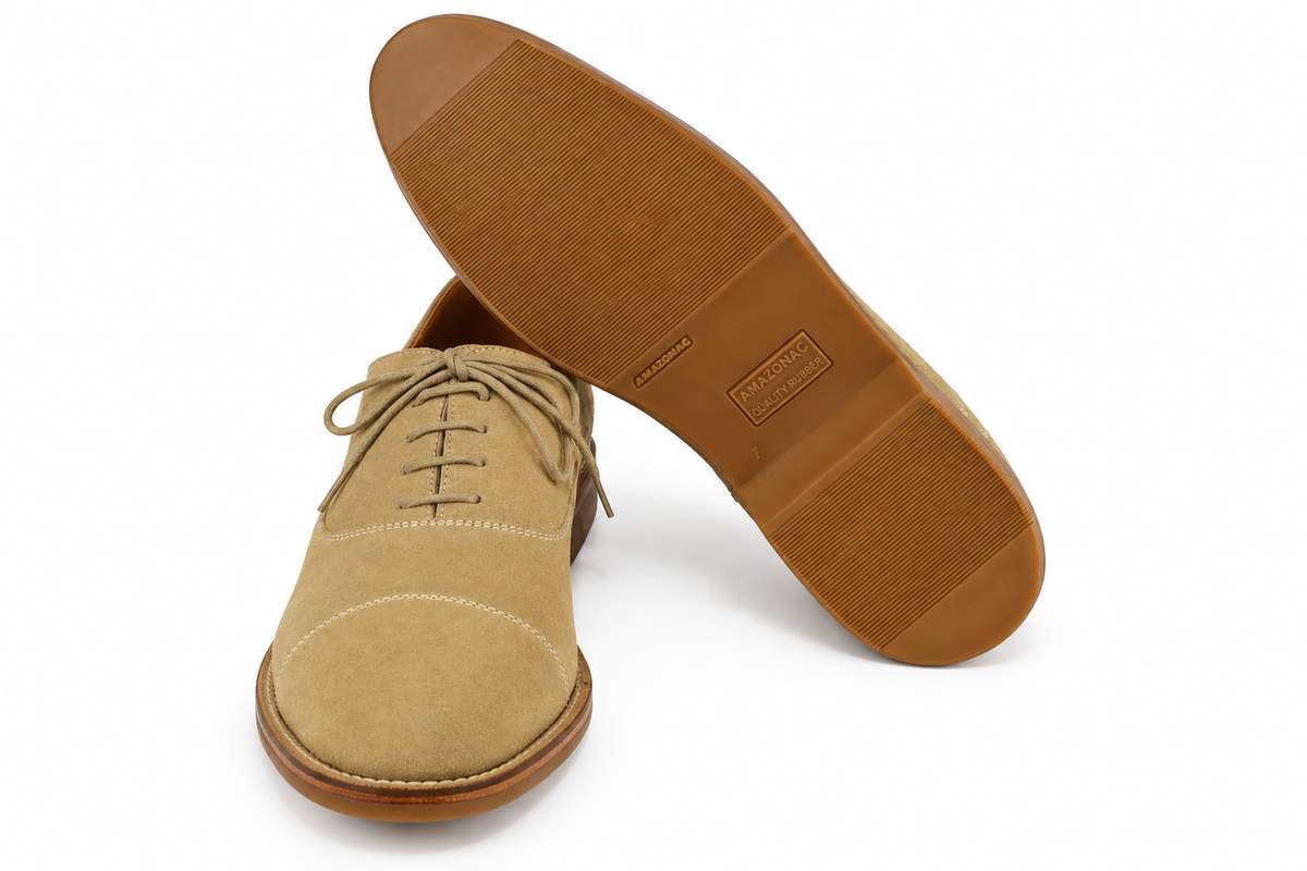Oxford Cap Toe Casual Summer Camurça Suede - cor Vanilla