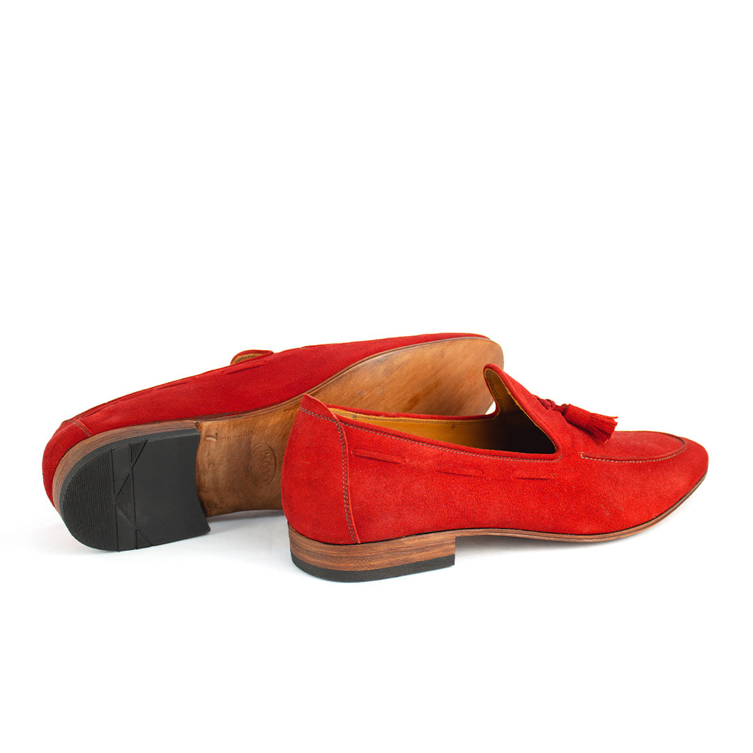 Tassel Loafer Martino - Camurça cor Vermelho