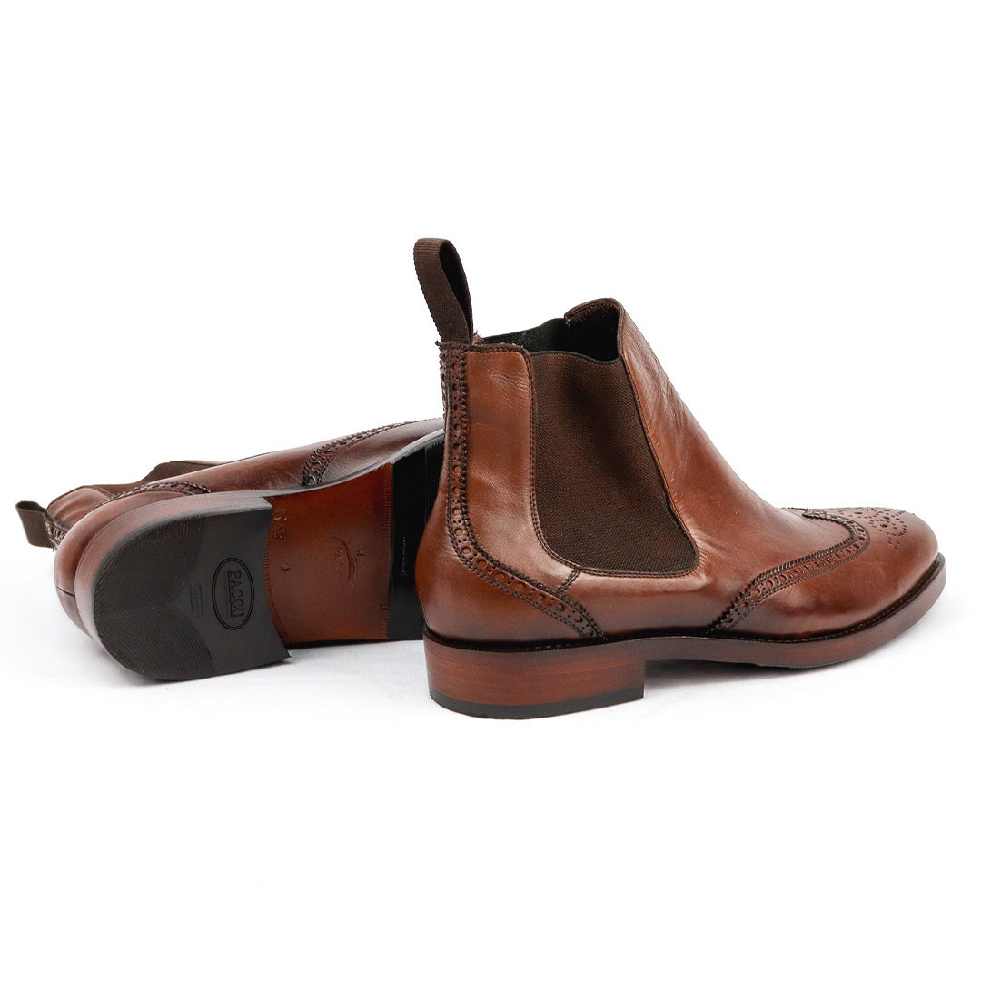 Botina Chelsea Brogue Wingtip John solado duplo