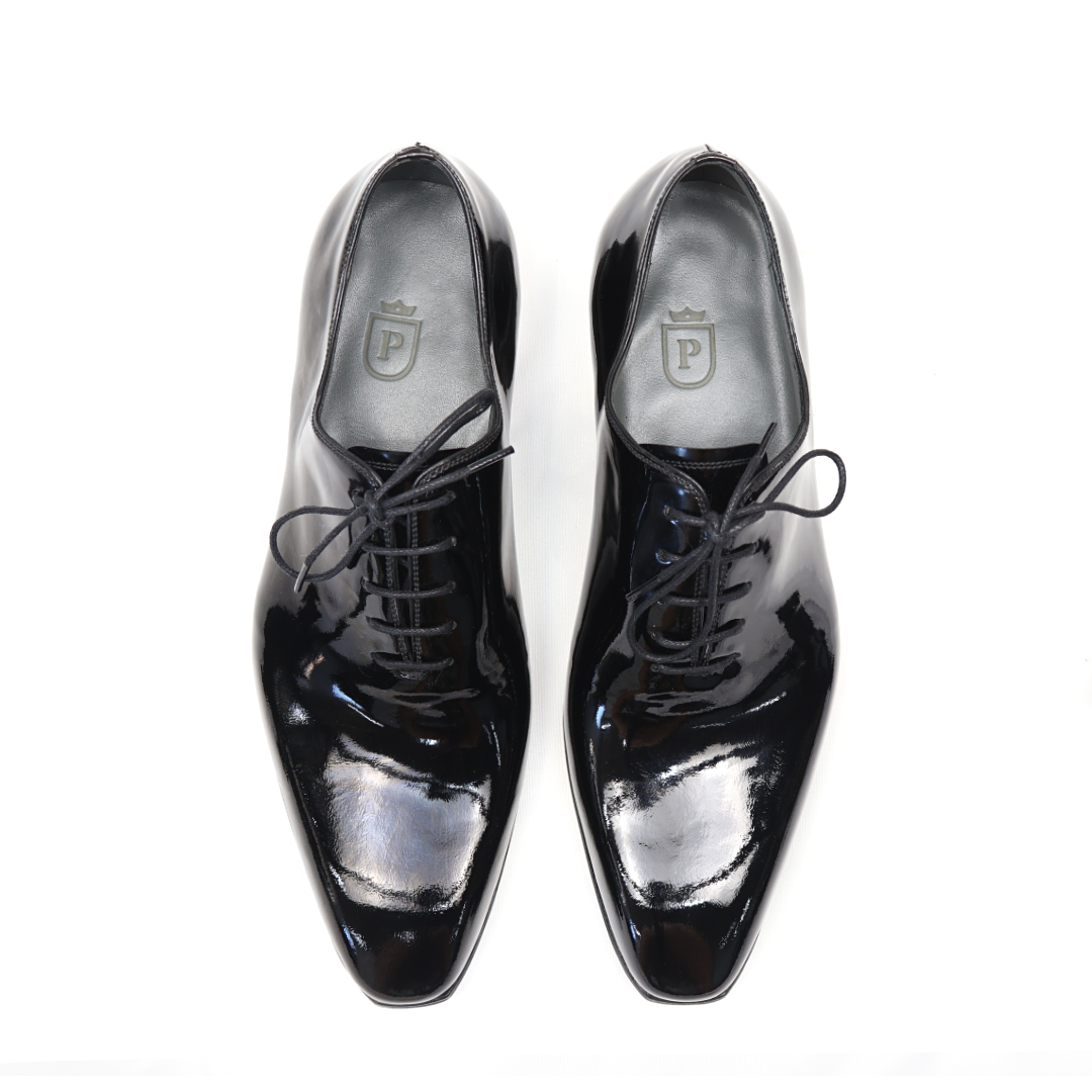 Oxford Wholecut Hector - black patent leather
