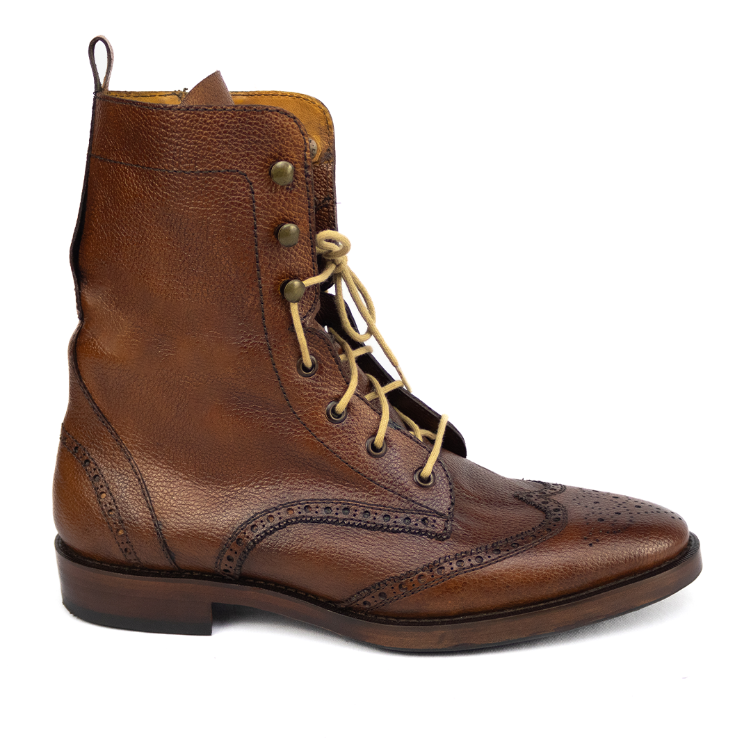 Bota Coturno Brogue Dublin solado duplo