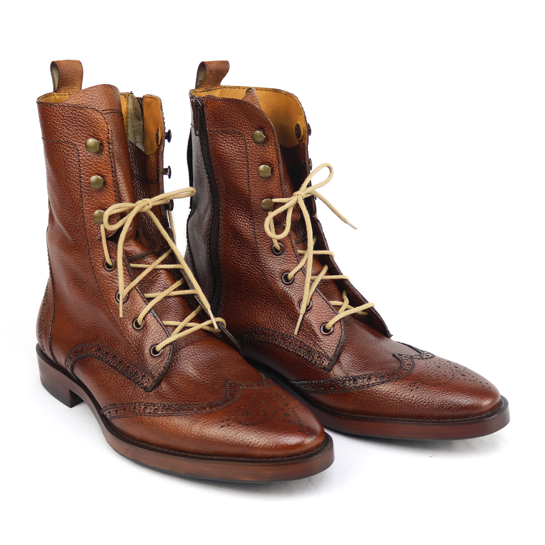 Bota Coturno Brogue Dublin solado duplo