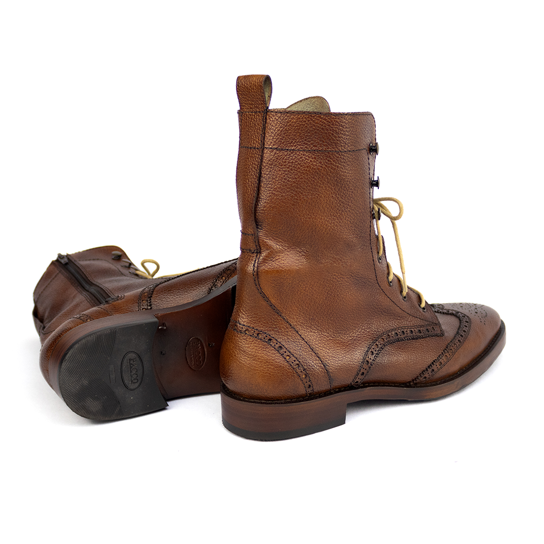 Bota Coturno Brogue Dublin solado duplo