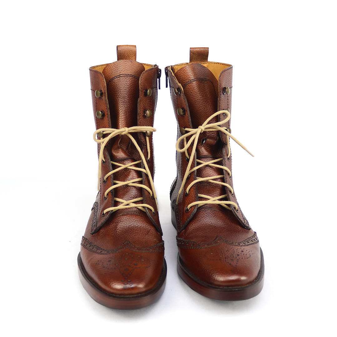 Bota Coturno Brogue Dublin solado duplo