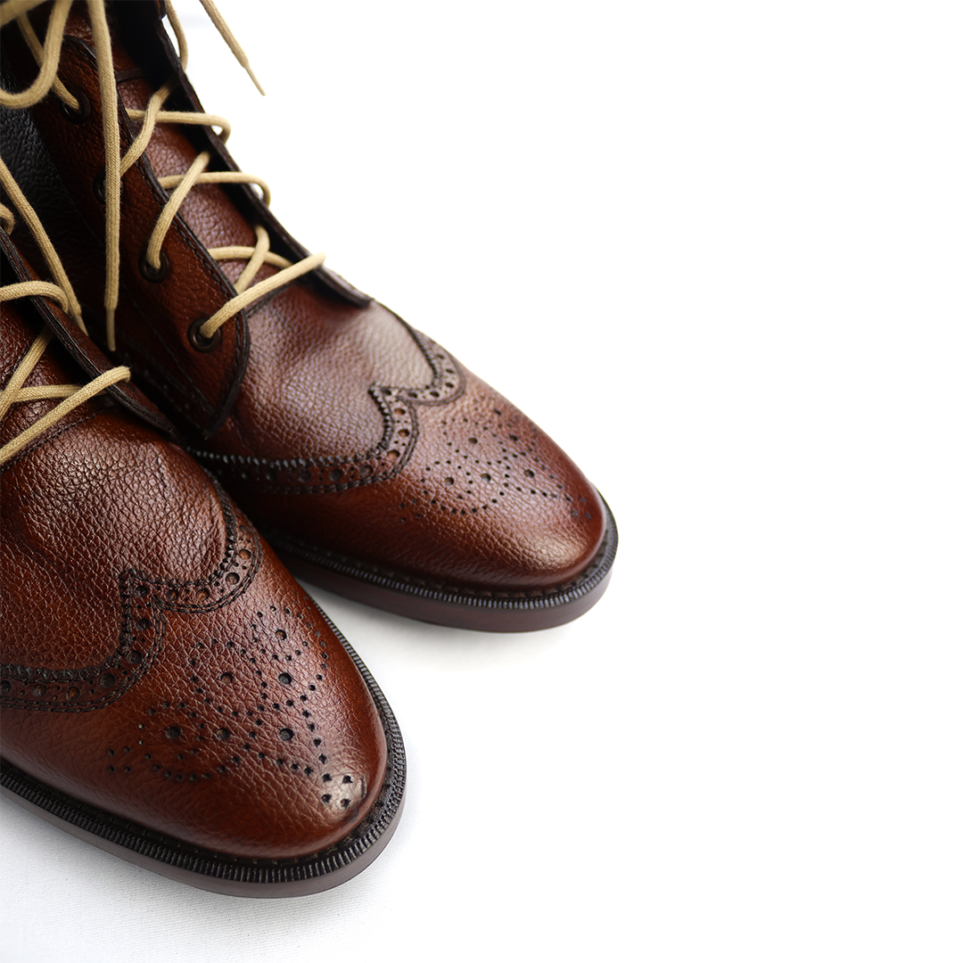 Bota Coturno Brogue Dublin solado duplo