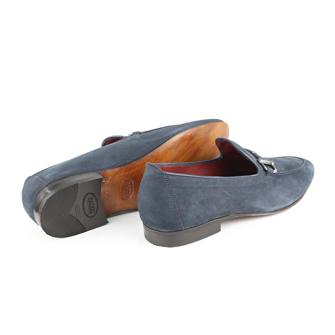 Mocassim Casual Renzo - Camurça cor Azul Marinho