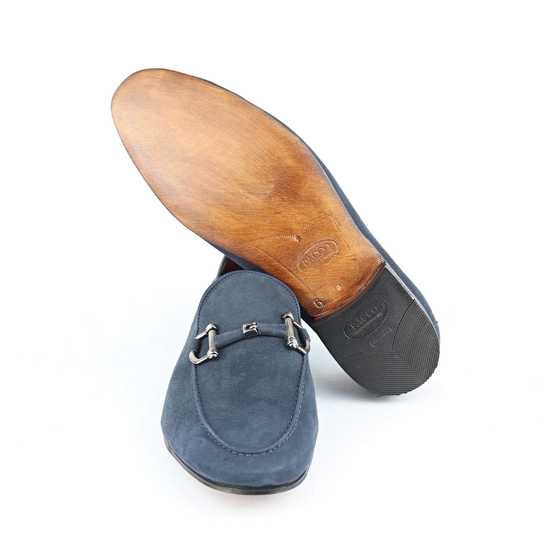 Mocassim Casual Renzo - Camurça cor Azul Marinho