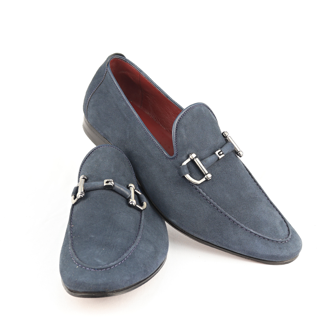 Mocassim Casual Renzo - Camurça cor Azul Marinho