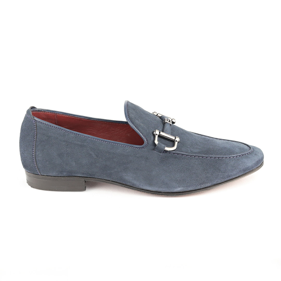 Mocassim Casual Renzo - Camurça cor Azul Marinho