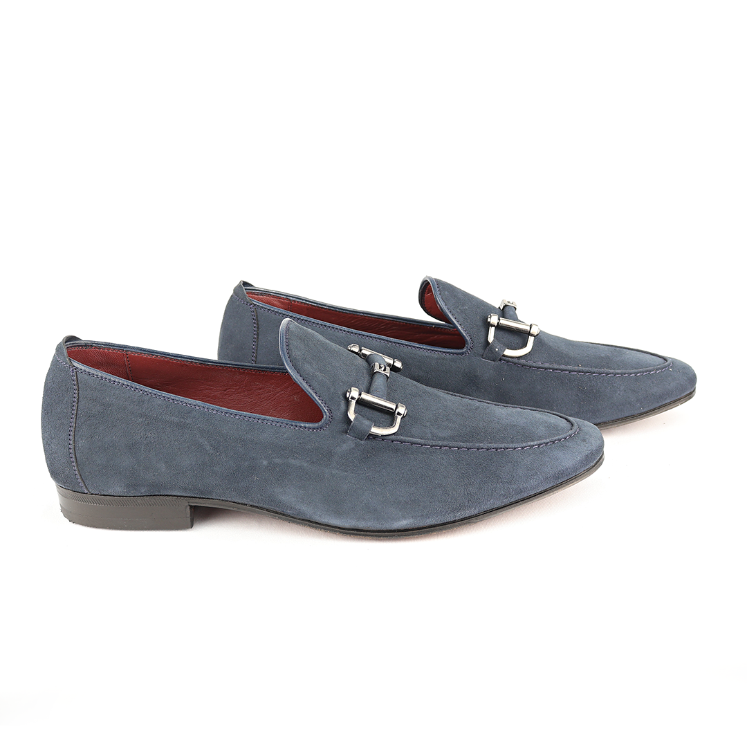 Mocassim Casual Renzo - Camurça cor Azul Marinho