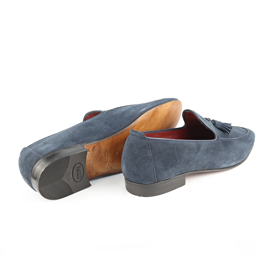 Tassel Loafer Martino - Camurça cor Azul Marinho