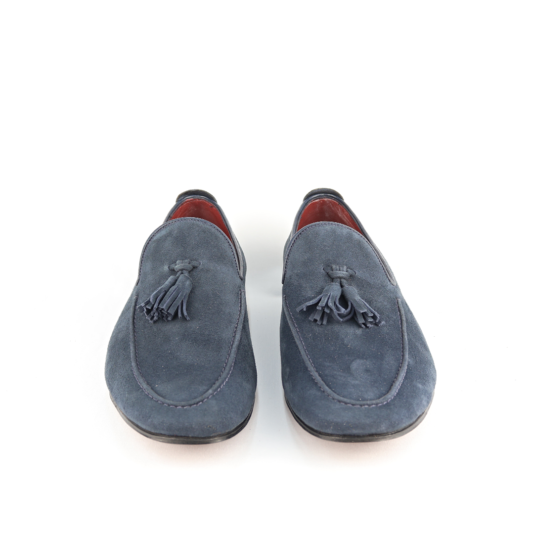 Tassel Loafer Martino - Camurça cor Azul Marinho