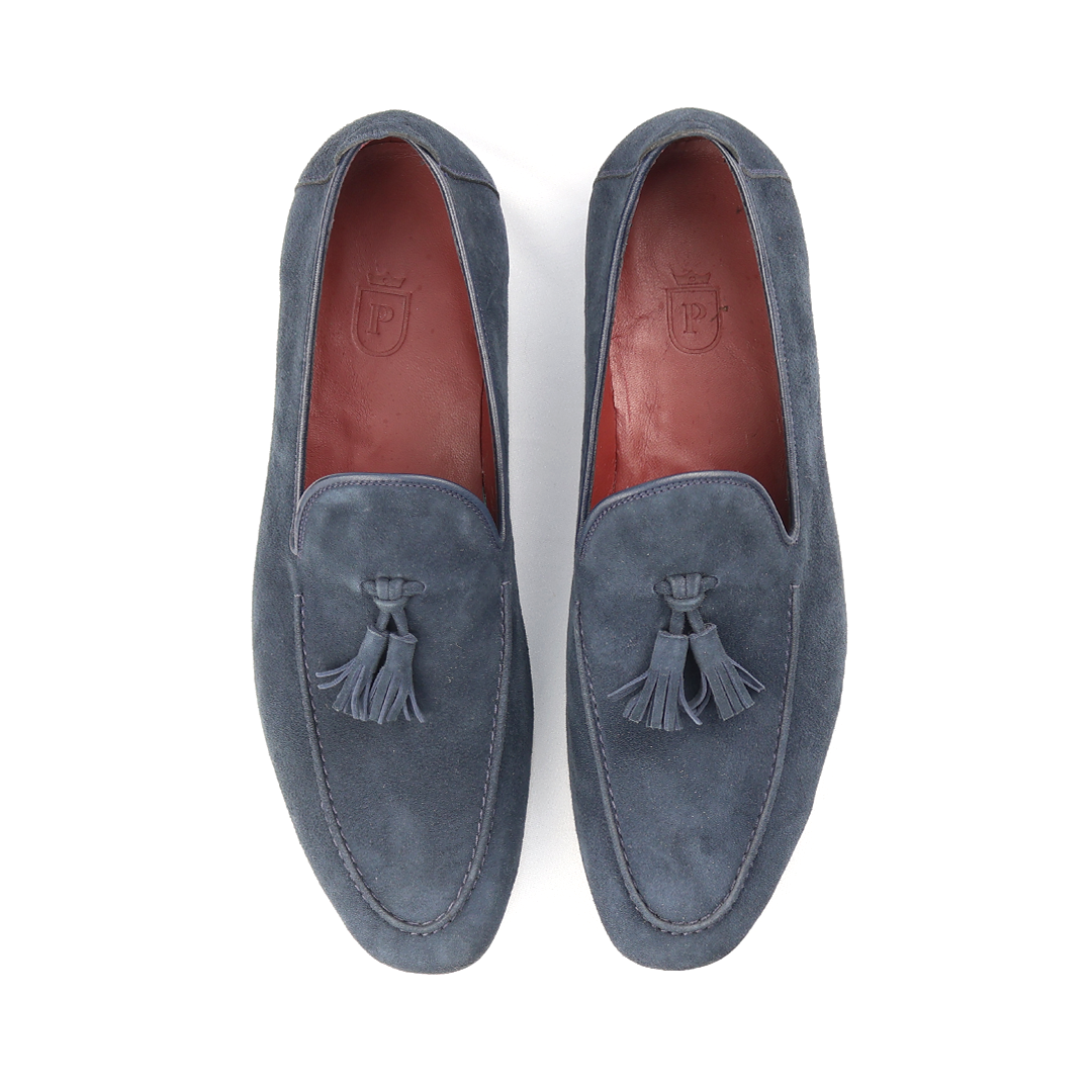 Tassel Loafer Martino - Camurça cor Azul Marinho